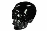 Realistic, Polished Black Obsidian Skull #151038-2